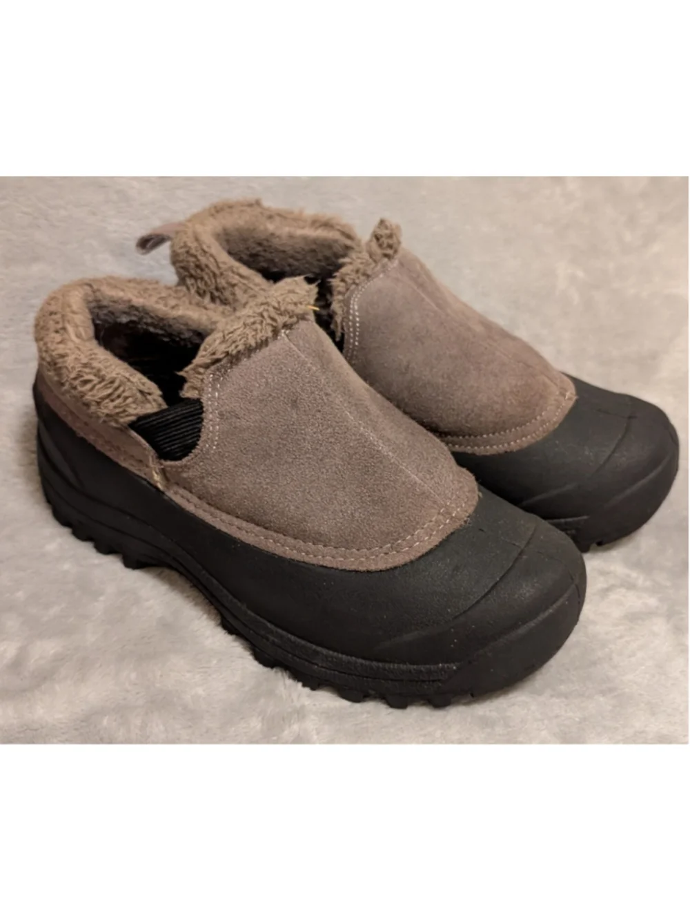 Northside Women's Winter Boots US Size 8 Black and Brown Thermolite Faux Fur CC6
